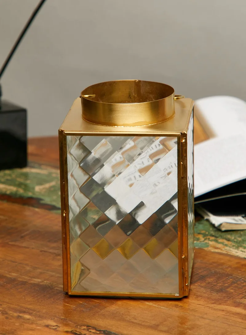 Nimah Gold Glass Lantern