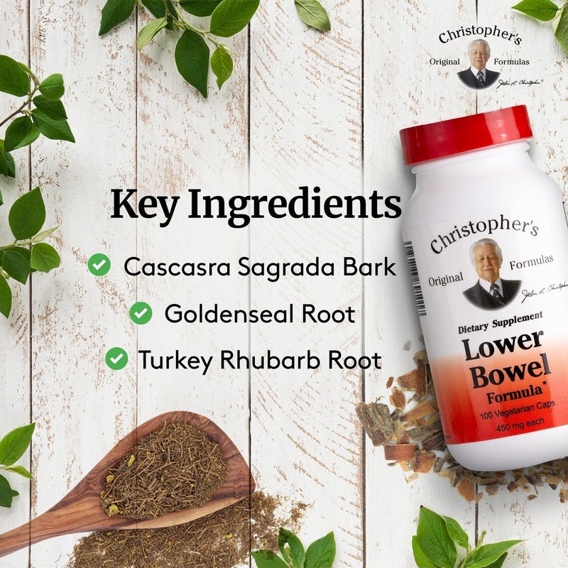 Christopher's Original Formulas Dr. Christopher's Lower Bowel Formula - 100 Vegetarian Capsules for Digestive Health - Image 3
