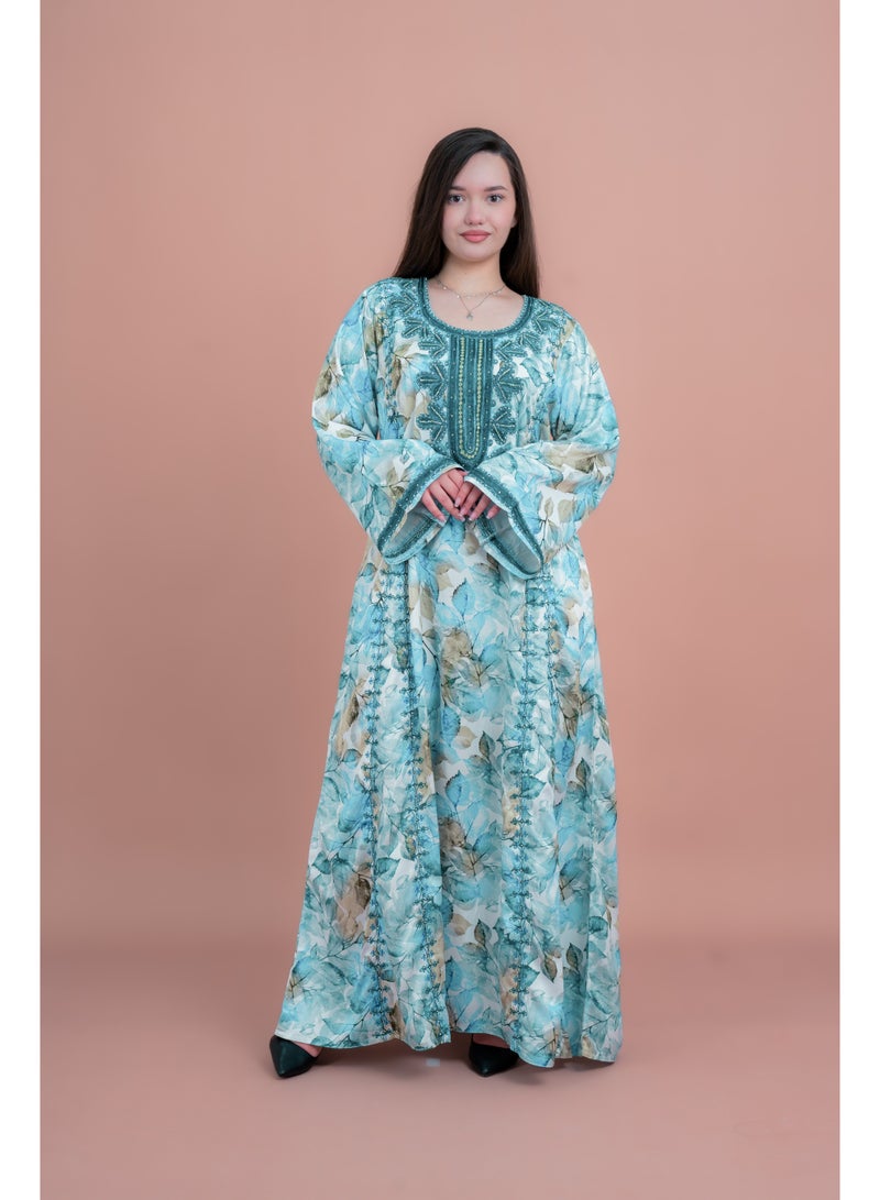 اكسا جلابية مطرزة عصرية - Image 1