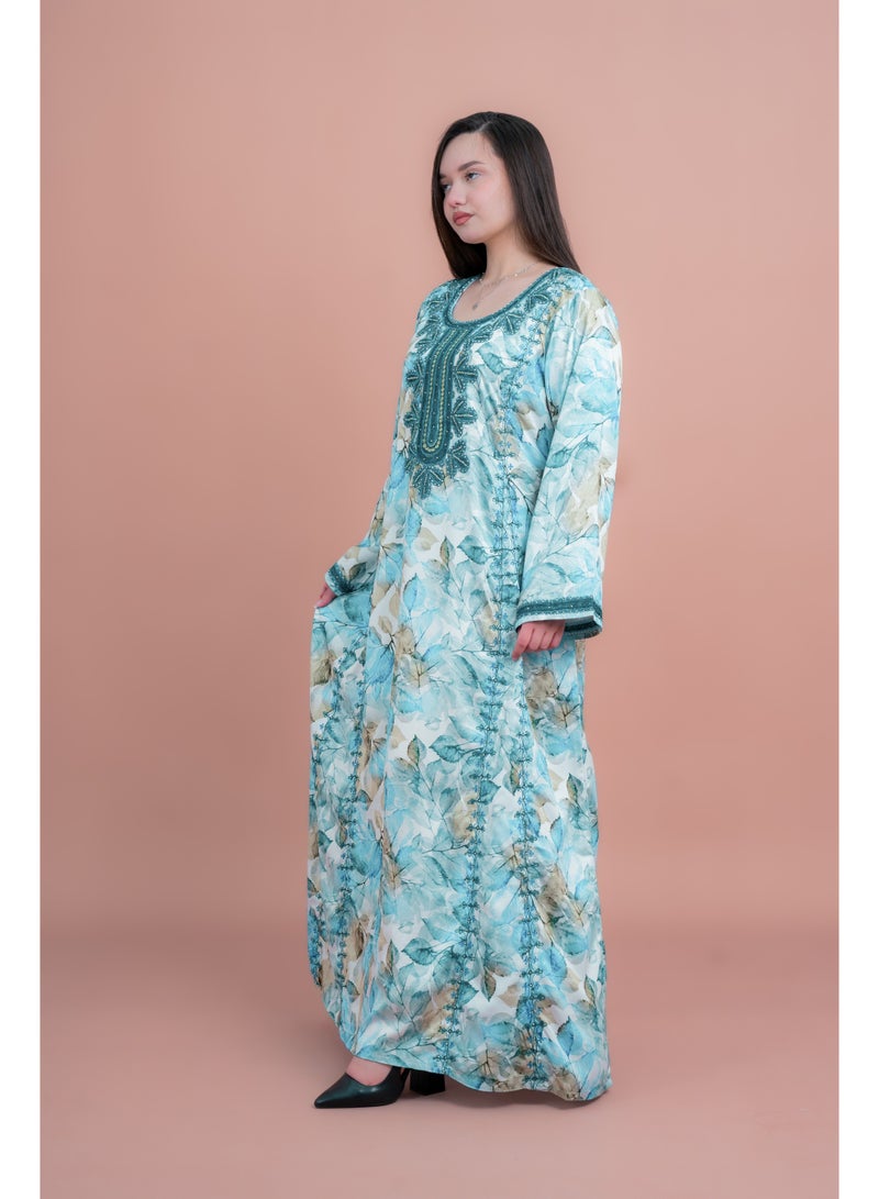 اكسا جلابية مطرزة عصرية - Image 3