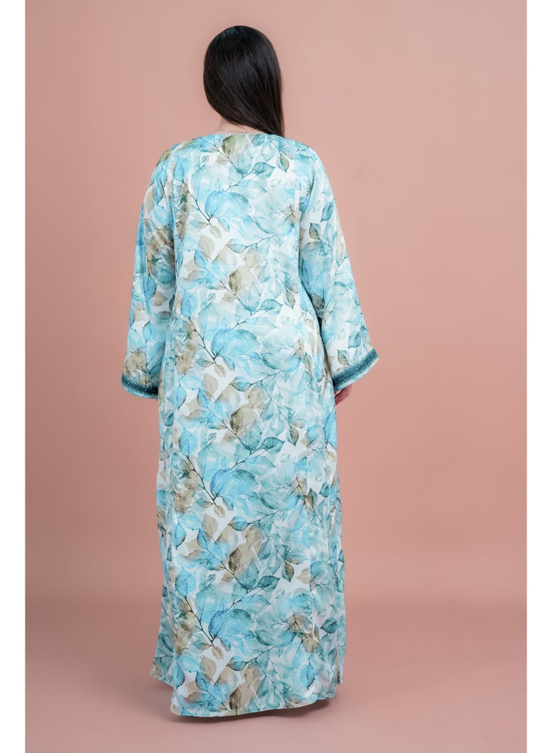 اكسا جلابية مطرزة عصرية - Image 2