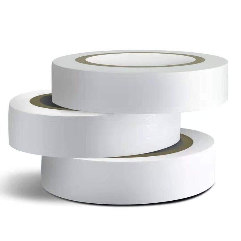 Wapodeai 3PCS White Electrical Tape, Premium White Waterproof Tape, Flame Retardant Indoor Outdoor High Temperature Resistance Electric Tape, 0.62 in X 49 ft - Image 1