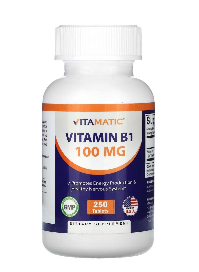 Vitamatic Vitamin B1 100 mg 250 Tablets