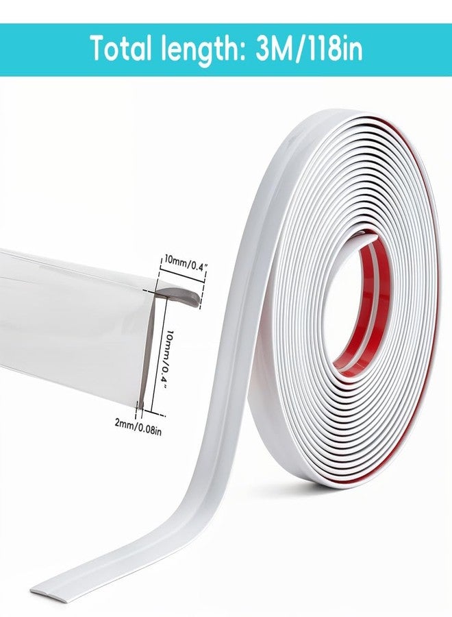 Drofail Flexible Inside &Outside Corner Trim Moulding,Corner Guards & Caulk Strip, Apply in Table Edge Door Frame Baseboard for Protection and Decoration (White, 3 Meter) - Image 3
