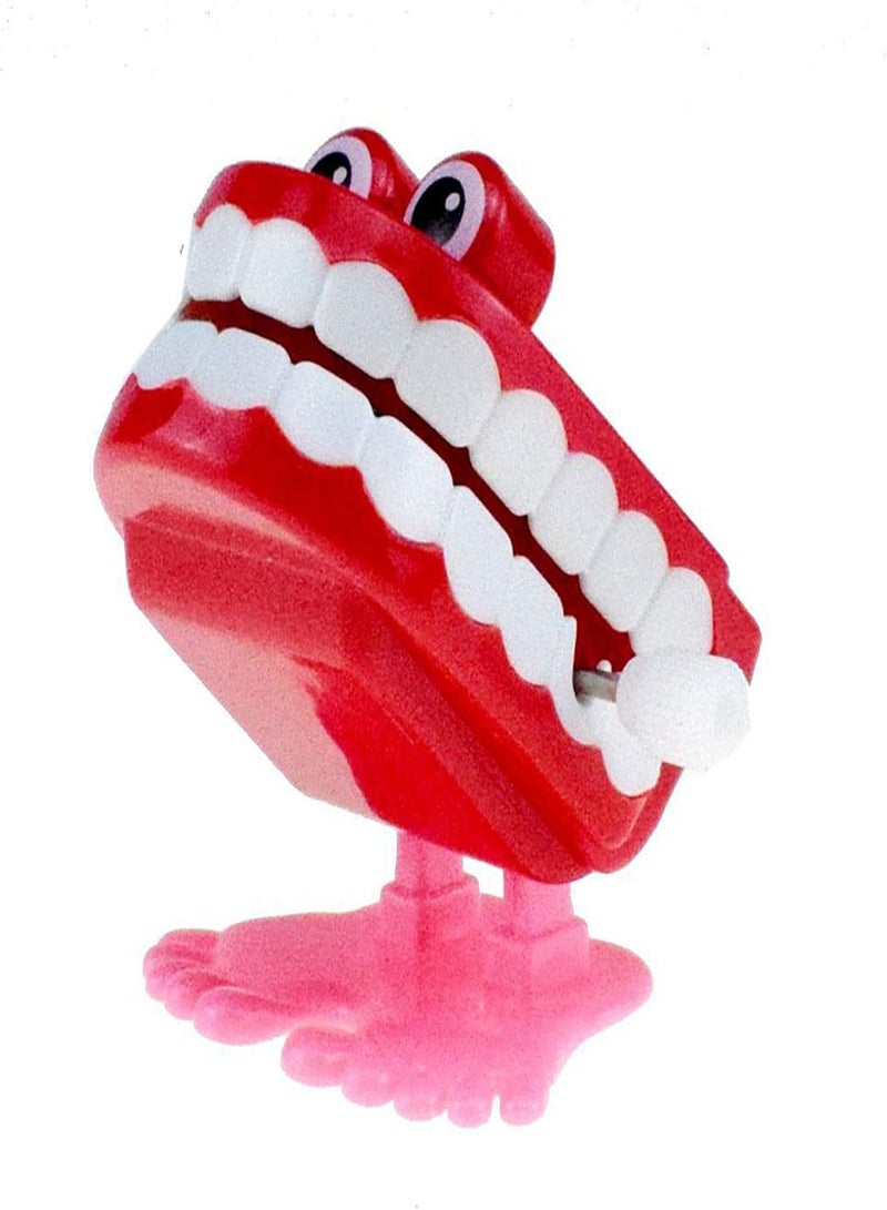 GGOOT Wind Up Toy Wind Up Teeth Walking Babbling Teeth Chattering Teeth Fun Desktop Decor Wind Up Chomping Walking Teeth Office Toy Dentures for Children Novelty Party - Image 1