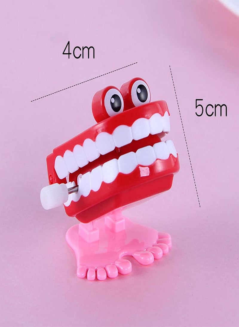 GGOOT Wind Up Toy Wind Up Teeth Walking Babbling Teeth Chattering Teeth Fun Desktop Decor Wind Up Chomping Walking Teeth Office Toy Dentures for Children Novelty Party - Image 2
