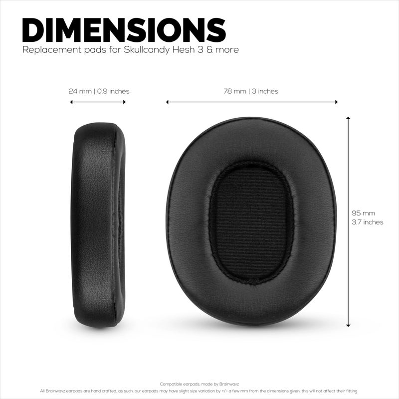 BRAINWAVZ Upgraded Earpads for Skullcandy Crusher Evo, Crusher Wireless, Hesh ANC & More | Enhanced Comfort & Sound Isolation | Black, by Brainwavz - Image 5