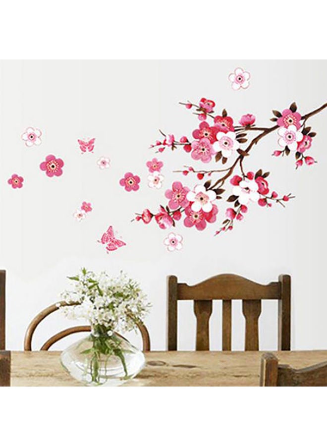 NIBEMINENT Blossom Plum Flower Butterfly Tree Branch Wall Sticker Multicolour 45 x 60centimeter - Image 3