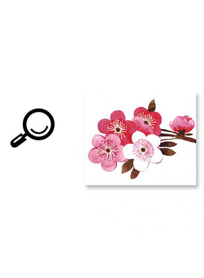 NIBEMINENT Blossom Plum Flower Butterfly Tree Branch Wall Sticker Multicolour 45 x 60centimeter - Image 4