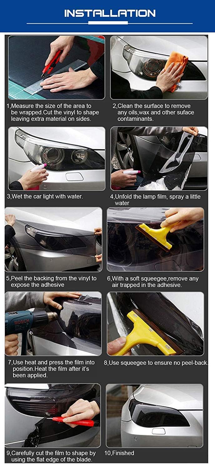KOMAS 12” X 48” Tint Vinyl Film for Car Lights - Image 5
