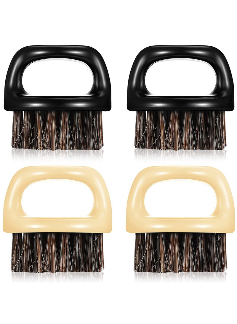 SOLARAE Knuckle Brush Brushes Fade Brush Barber Knuckle Beard Brush for Men Finger Brush Barber Face Brush Knuckle Neck Brush Soft Bristles Mustache Brush Barber Hair Brush Beard Sweep Beard Styling(4 Pieces) - Image 1
