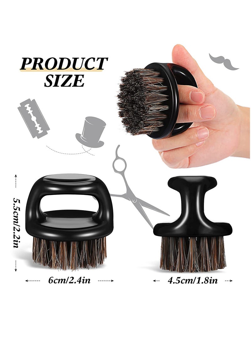 SOLARAE Knuckle Brush Brushes Fade Brush Barber Knuckle Beard Brush for Men Finger Brush Barber Face Brush Knuckle Neck Brush Soft Bristles Mustache Brush Barber Hair Brush Beard Sweep Beard Styling(4 Pieces) - Image 5