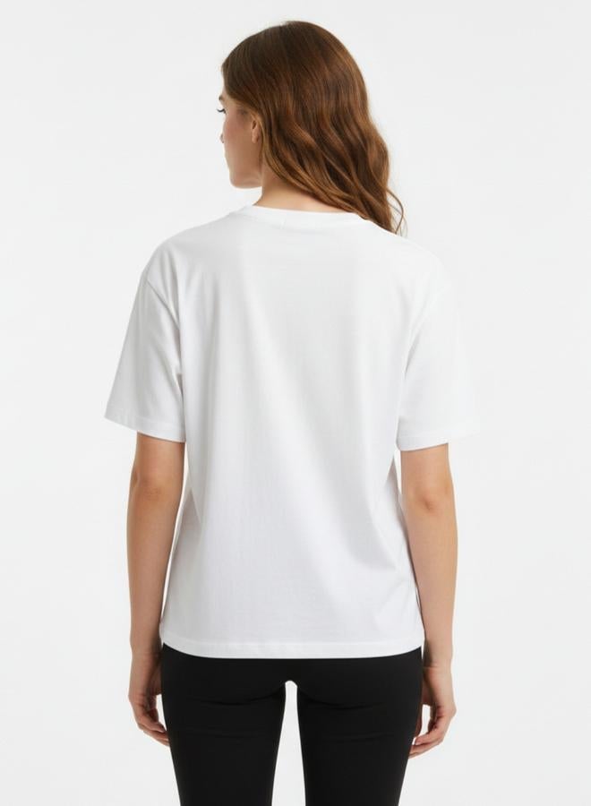 PAUSE Women White Graphic Print T-Shirt - Image 5
