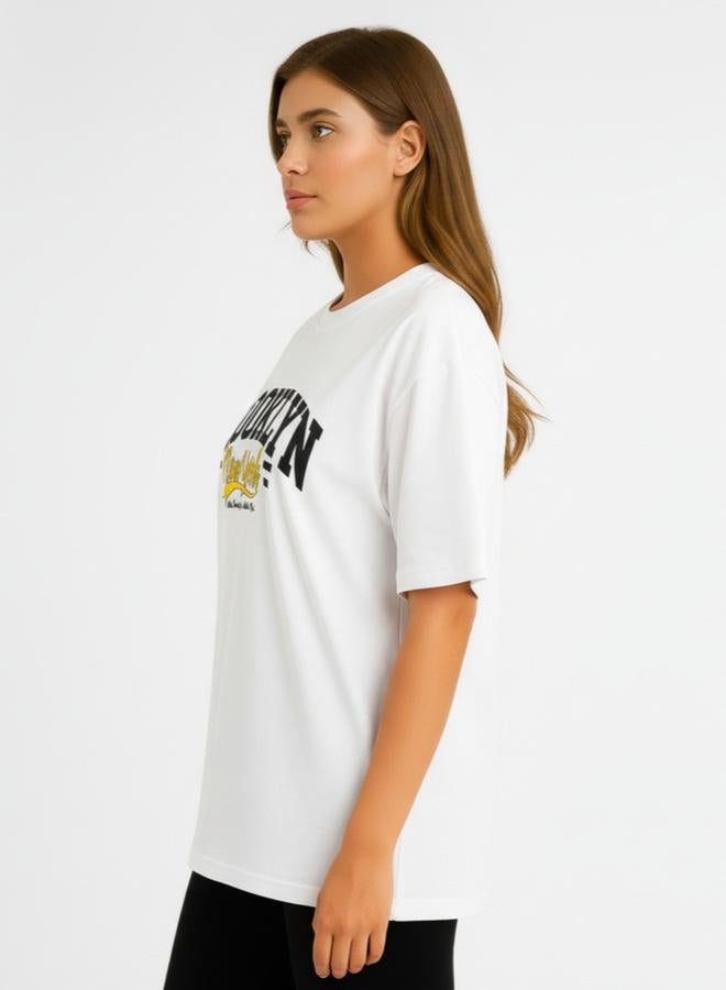 PAUSE Women White Graphic Print T-Shirt - Image 3