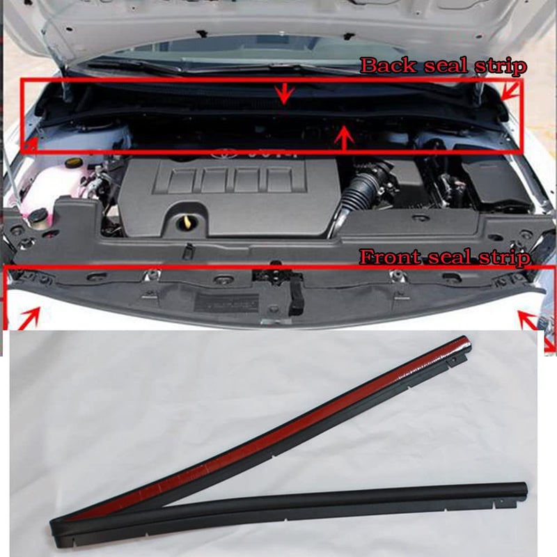 SZFKACCESS for 2007 2008 2009 2010 2011 2012 2013 Toyota Corolla Front Back Engine Hood Sealing Strip Trim Rubber Weatherstrip (Frong Sealing Strip) - Image 4