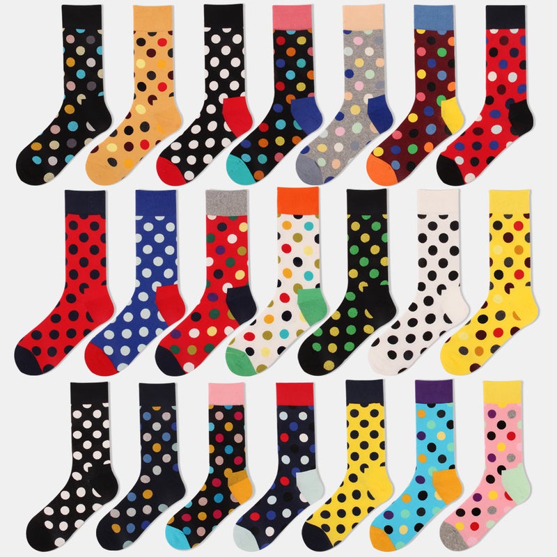 25-Color Socks Long Men'S Socks Women'S Socks Polka Dot Fashion Couple Trendyy Stockings - Image 2