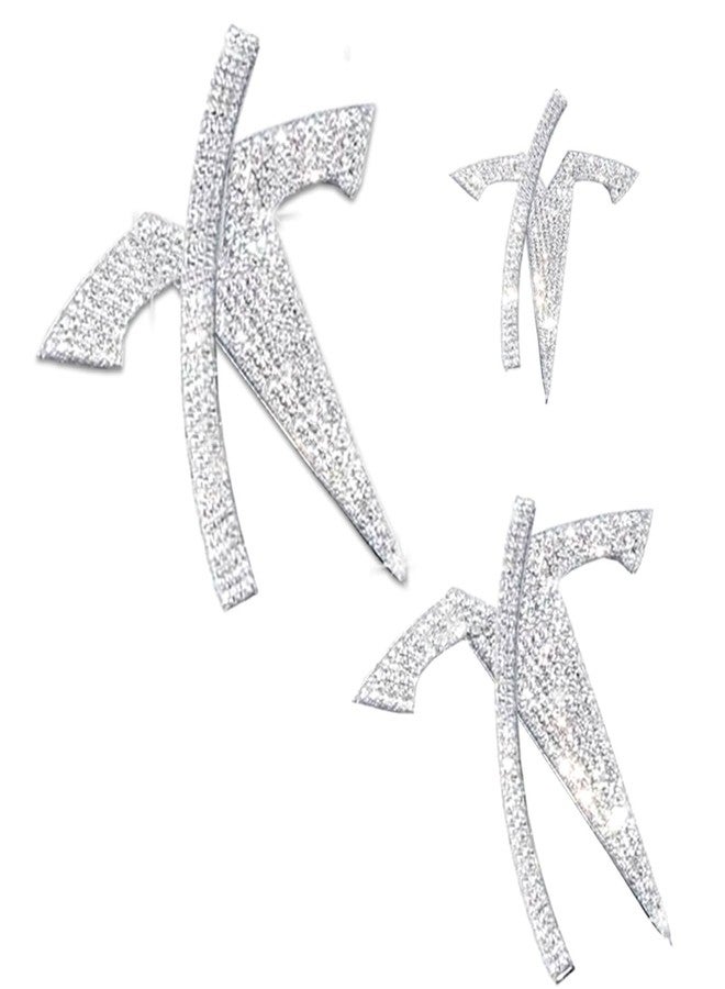 Yeapop Bling Bling Rhinestone Logo Emblems for Tesla Model 3, 6 Pcs Tesla Emblems Stickers for Front Trunk, Rear Trunk and Central Control Screen, Bedazzled Tesla Accessories for Women and Girls. - Image 1