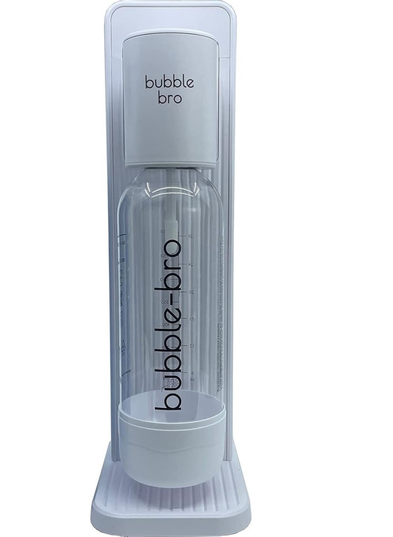 بابل-برو حزمة عائلية لصانع المياه الفوارة من bubble-bro Origin - مع 2 × 60 لتر من أسطوانات CO2 ، 1 × زجاجة إضافية سعة 1 لتر و 2 × زجاجة 500 مل (أبيض)  - Image 2