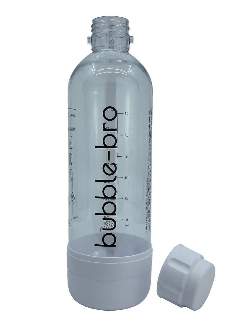 بابل-برو حزمة عائلية لصانع المياه الفوارة من bubble-bro Origin - مع 2 × 60 لتر من أسطوانات CO2 ، 1 × زجاجة إضافية سعة 1 لتر و 2 × زجاجة 500 مل (أبيض)  - Image 4
