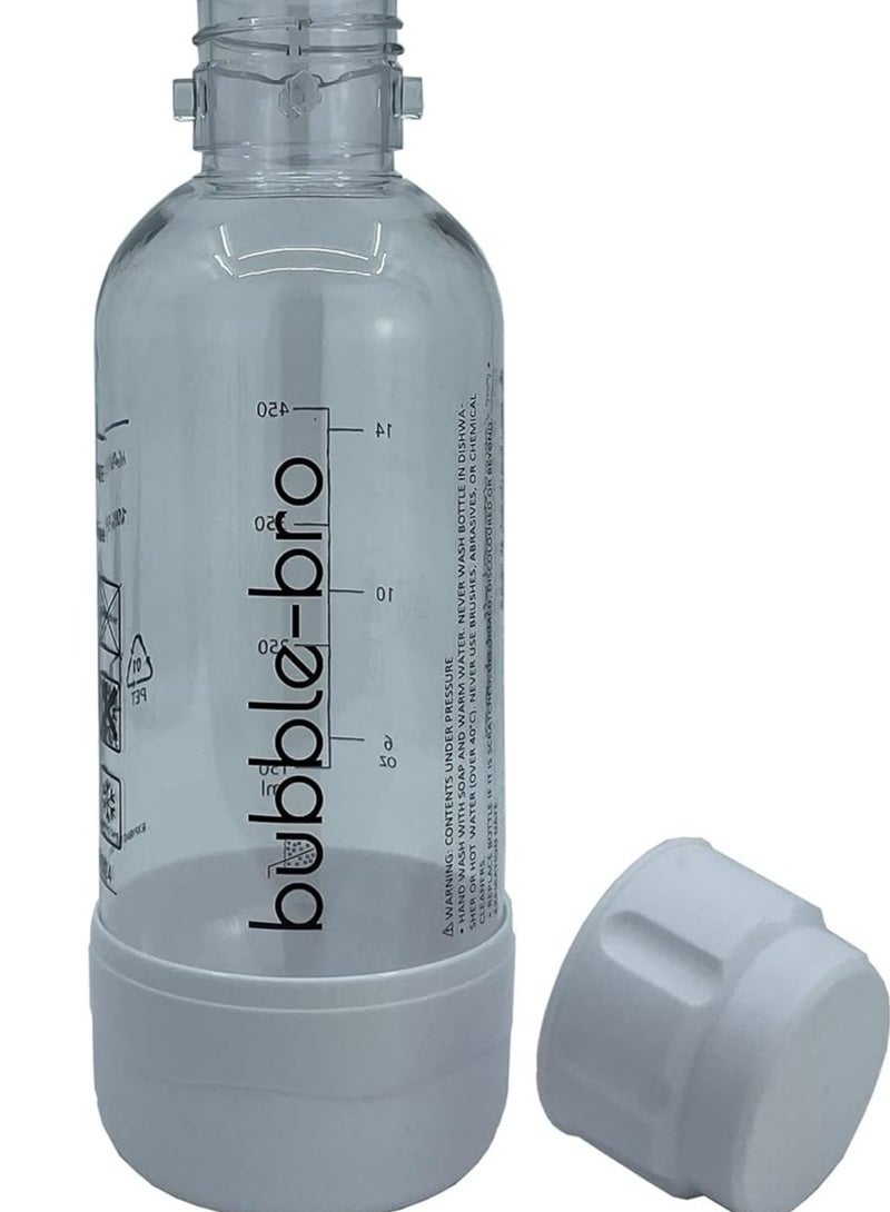 بابل-برو حزمة عائلية لصانع المياه الفوارة من bubble-bro Origin - مع 2 × 60 لتر من أسطوانات CO2 ، 1 × زجاجة إضافية سعة 1 لتر و 2 × زجاجة 500 مل (أبيض)  - Image 5