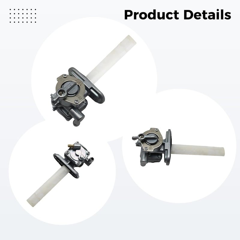 Fuel Valve Petcock for Gs Series, Zinc Alloy Replacement for Gs300 450 550 650 750 850 1000 1100, Gsxr750 1100, Compatible with 44300-45370 44300-45371 44300-45372 - Image 4