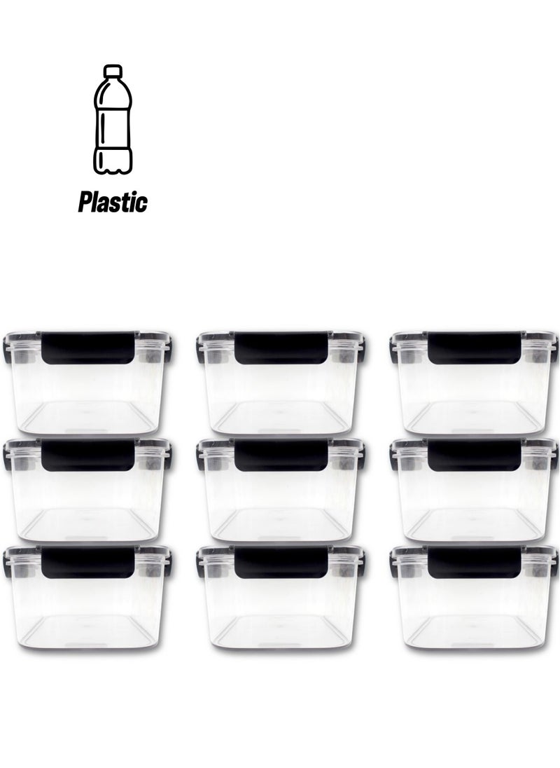Auroware Auroware 9 Piece 2.2L (2200 ml) Set Food Storage Container Organizer Sealed Crisper Leak Proof, Diswasher safe, BPA-Free, Shatter Resistance, Phthalate-free for kitchen  - Image 1
