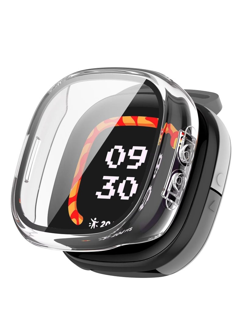 Case Compatible with Fitbit Ace LTE PC + Screen Tempered Film Integrated/ Anti-Fall/ Watch Cover Compatible with Fitbit Ace LTE (Transparent) - Image 1