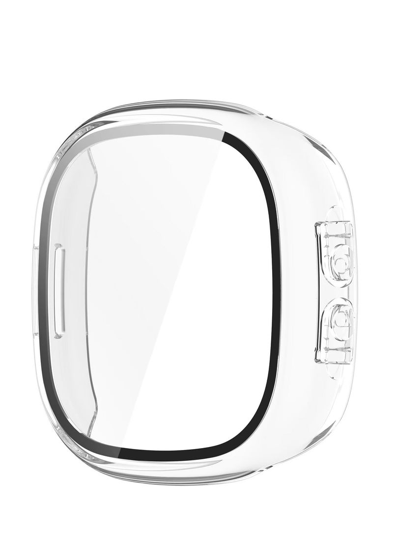 Case Compatible with Fitbit Ace LTE PC + Screen Tempered Film Integrated/ Anti-Fall/ Watch Cover Compatible with Fitbit Ace LTE (Transparent) - Image 3