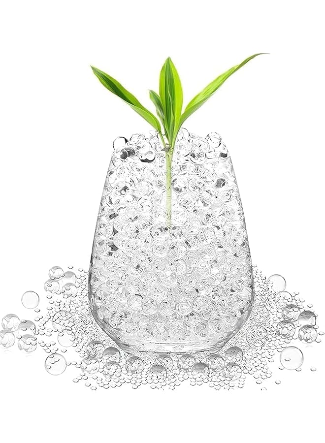 The Bros خرز هلامي من الجل المائي الشفاف، ركيزة زراعة بدون تربة، طين كريستالي، لتنسيق الزهور، حشو مزهرية، مركز زفاف، زينة زهور احتفالية ((شفاف 20000 حبة)) - Image 1