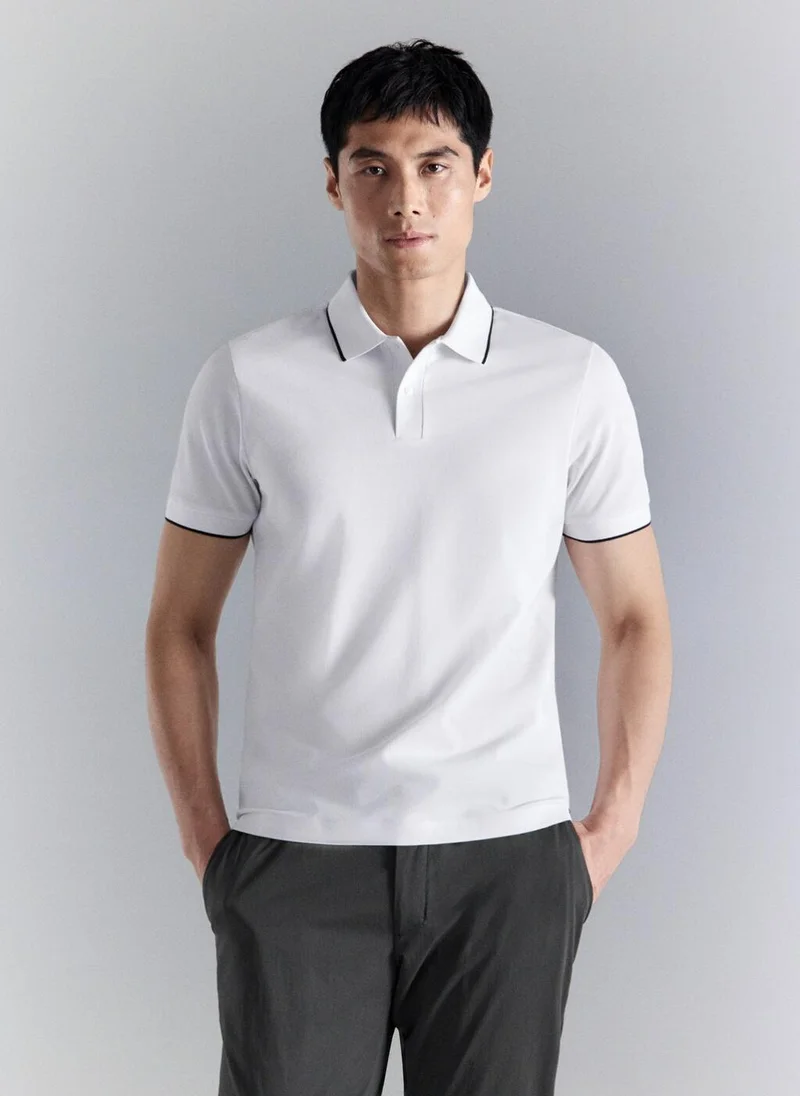 Mango Man Comfort stretch Coolmax ® piqué polo