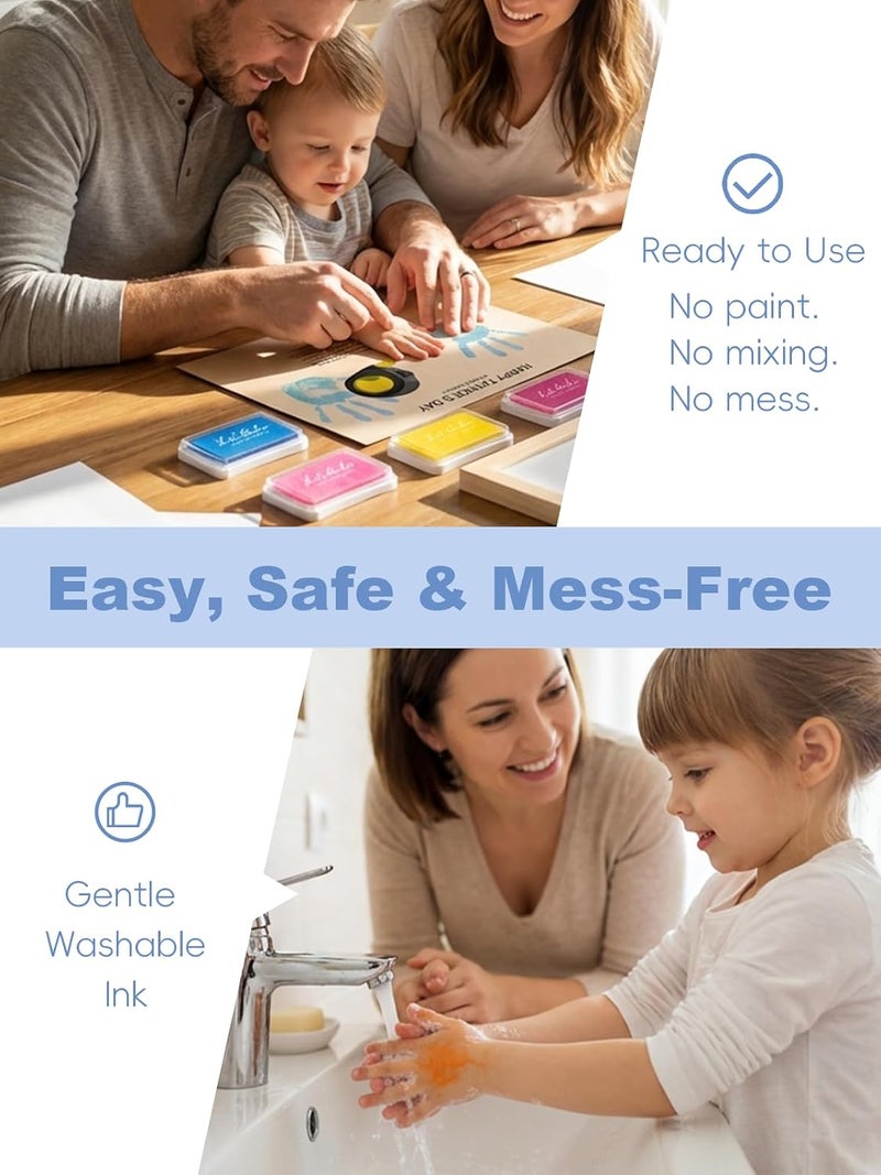 TwoDays Father's Day Handprint Gift from Kids - Loved Beyond Measure Art Craft Kit, DIY Keepsake for Dad Grandpa from Daughter Son, Great Present for Father's Day (12" x 16", Wood Frame) - Image 4