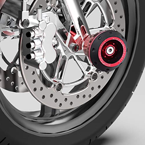 Keenso حماية إطار شوكة أمامية، كينسو CNC ألومنيوم لحماية إطار شوكة العجلات لمعظم الدراجات النارية والدراجات البخارية (أحمر) - Image 4