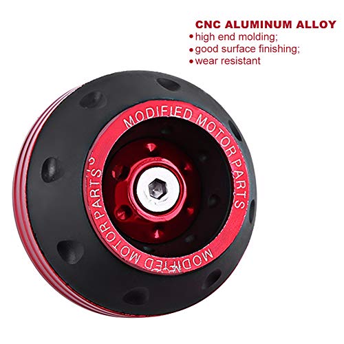 Keenso حماية إطار شوكة أمامية، كينسو CNC ألومنيوم لحماية إطار شوكة العجلات لمعظم الدراجات النارية والدراجات البخارية (أحمر) - Image 3