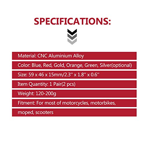 Keenso حماية إطار شوكة أمامية، كينسو CNC ألومنيوم لحماية إطار شوكة العجلات لمعظم الدراجات النارية والدراجات البخارية (أحمر) - Image 5