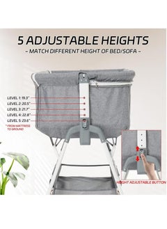 3 in 1 Baby Bedside Cradle, Adjustable Rocking Cradle with Tidy Storage Basket and Mosquito Net, Portable Bed for Newborns and Infants - pzsku/ZD107CF633420A8AD2D3CZ/45/_/1698870262/bd182a1c-1c57-4d4d-86d8-bdbbb6fe342a