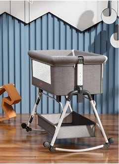 3 in 1 Baby Bedside Cradle, Adjustable Rocking Cradle with Tidy Storage Basket and Mosquito Net, Portable Bed for Newborns and Infants - pzsku/ZD107CF633420A8AD2D3CZ/45/_/1698870265/fd2cee7e-39ed-4b0d-8d43-3767130990e8