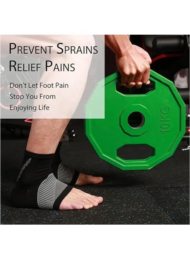 كم ضاغط للكاحل للنساء والرجال، كم داعم للقوس، جوارب ضاغطة لدعم الكاحل بدون أصابع لتخفيف آلام الاعتلال العصبي والتهاب وتر أخيل والتهاب اللفافة الأخمصية - Image 5