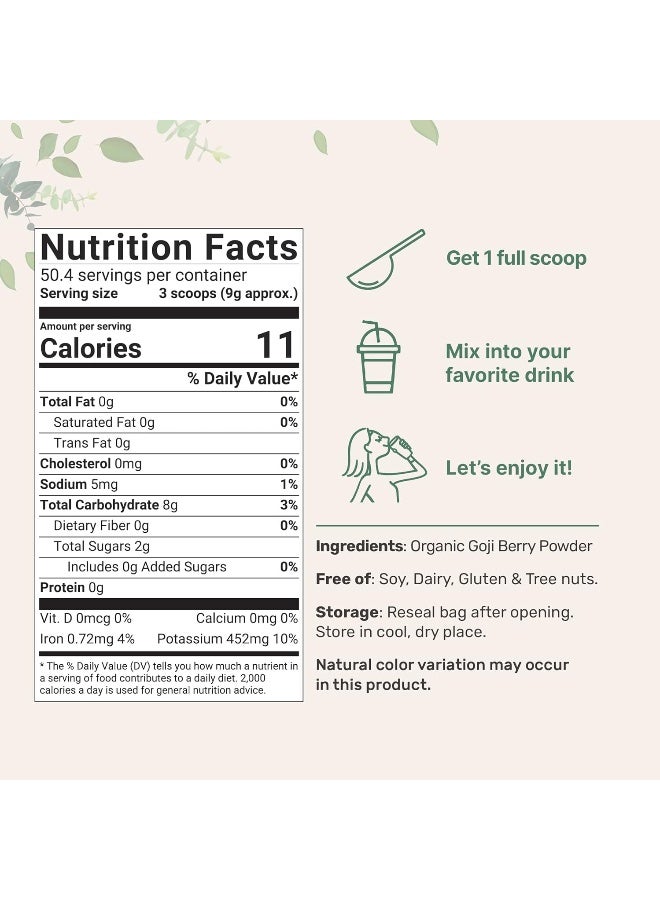 Micro Ingredients Organic Goji Powder - Image 2