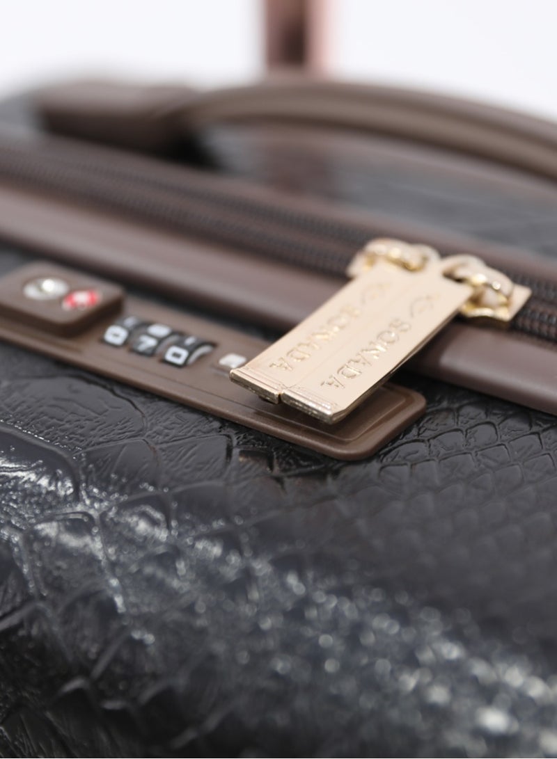 SONADA Premium Travel Set — Sonada Hardside Luggage Trolley Bag 3 Pcs Set (Black, 20″/24″/28″) - Image 2