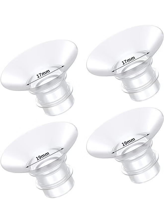 4 Pack 17mm 19mm Breast Milk Pump Inserts for momcozy S9/S12/S9pro/S12pro/Lansinoh/Bellababy Pump Parts Replace, Reduce 24mm Down to 17mm/19mm - Image 1