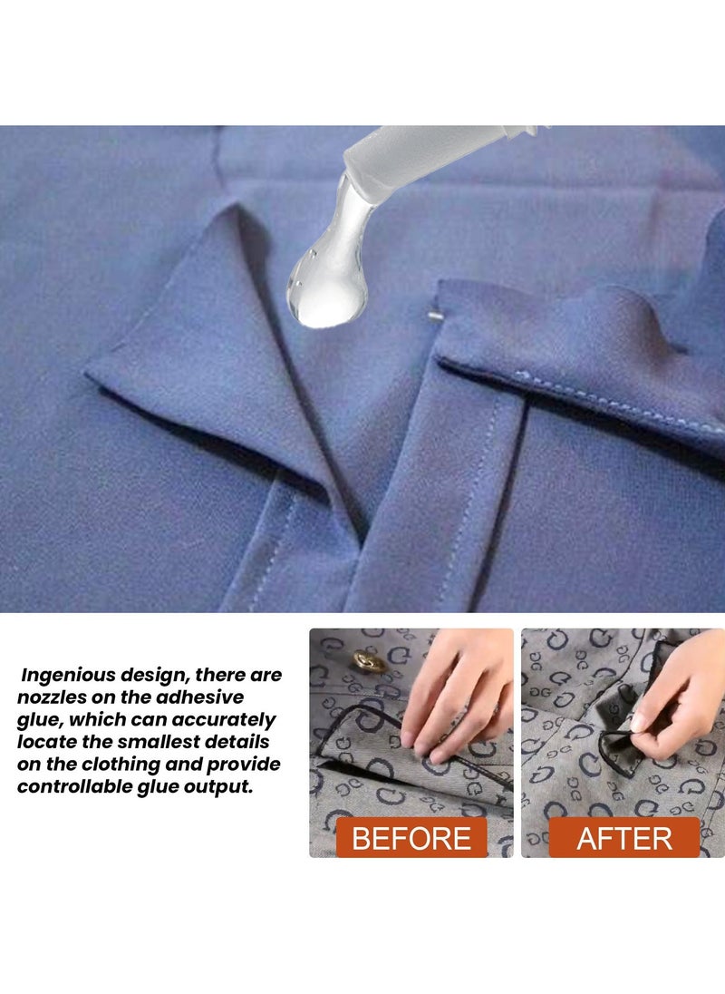 Jakehoe - Transparent Waterproof Fabric Glue for Clothes – Heat & Wash Resistant Adhesive for Denim & Textiles with Scraper Too - Image 1