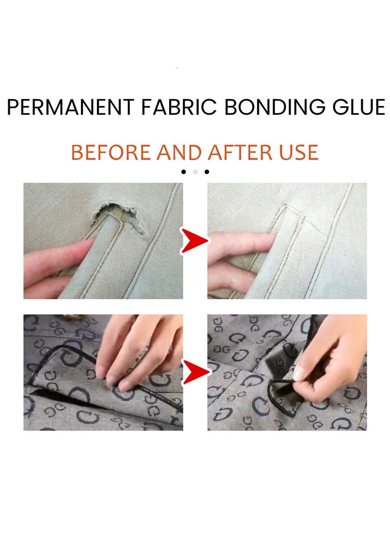 Jakehoe - Transparent Waterproof Fabric Glue for Clothes – Heat & Wash Resistant Adhesive for Denim & Textiles with Scraper Too - Image 1