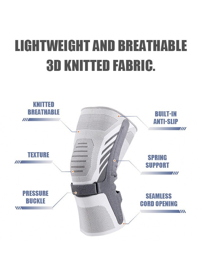 Beyond Knee Compression Sleeve, Adjustable Knee Brace Knee Pad, Leg Compression Sleeves for Runining Basketball Arthritis Joint Pain Relief (Gray) - Image 2