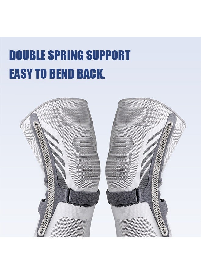 Beyond Knee Compression Sleeve, Adjustable Knee Brace Knee Pad, Leg Compression Sleeves for Runining Basketball Arthritis Joint Pain Relief (Gray) - Image 5