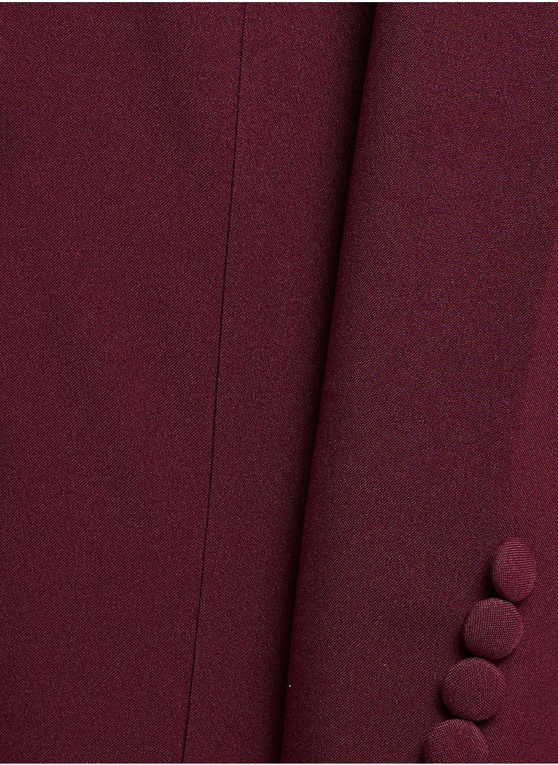 Rosette Abaya - Elegant Blazer Abaya with Button Detail - Image 1