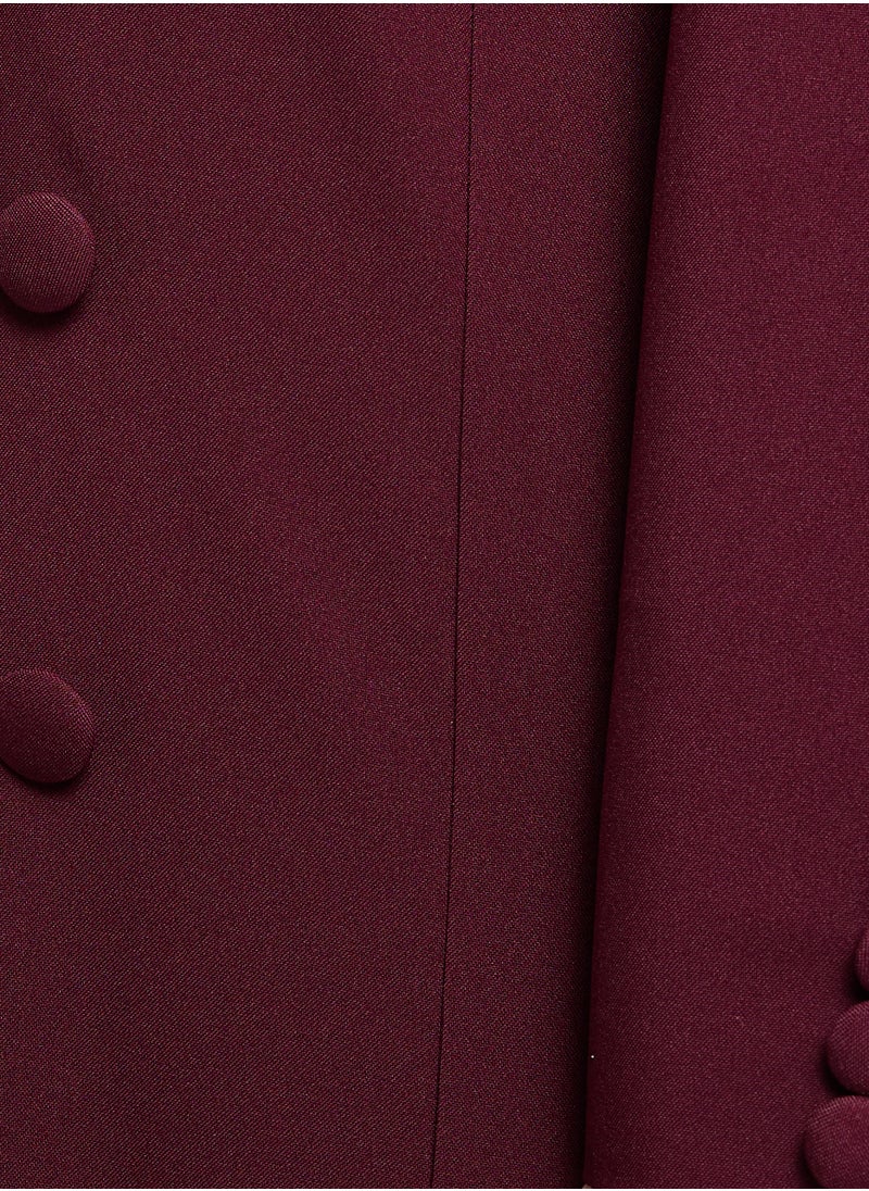 Rosette Abaya - Elegant Blazer Abaya with Button Detail - Image 1