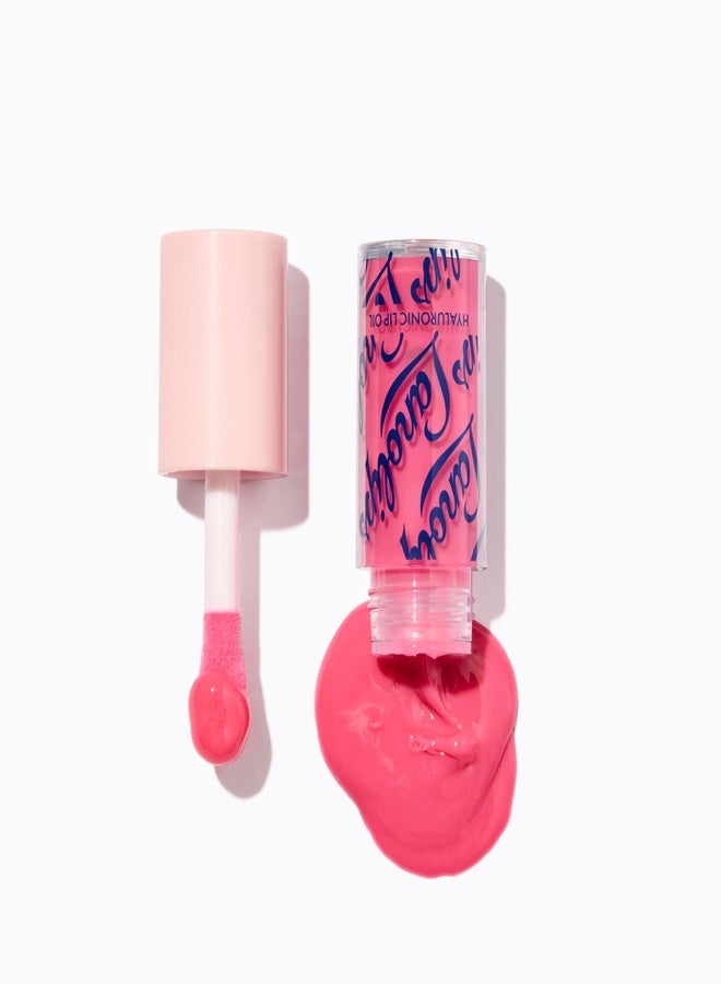 Lanolips Hydrating Lip Oil - Plumping Lip Gloss Infused with Lanolin Oil, Hyaluronic Acid & Vitamin E - Non-Sticky, Glossy Finish Beauty Products - Raspberry (0.2 Fl oz) - Image 3