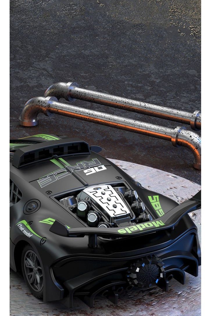 هالامودو 1:18 مقياس سيارة رياضية RC نموذج , 2.4 G متعددة الوظائف اللاسلكية التحكم عن بعد لعبة السيارة , مع الانجراف , موديل سيارة هدية للفتيان والبنات , شاشة جمع , أخضر / أسود ，25 سم * 10.5 سم * 6.5 سم - Image 5