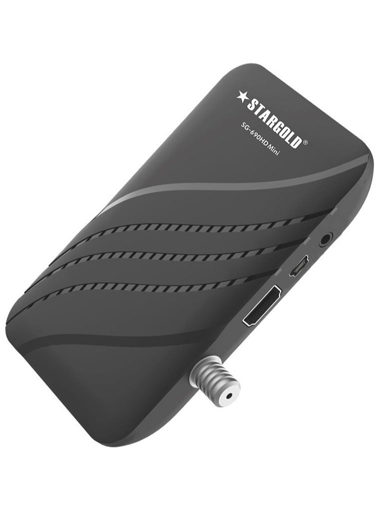 Stargold SG-690 HD Mini Satellite Receiver with Full HD 1080p and 5000 Channel Memory  - Image 1