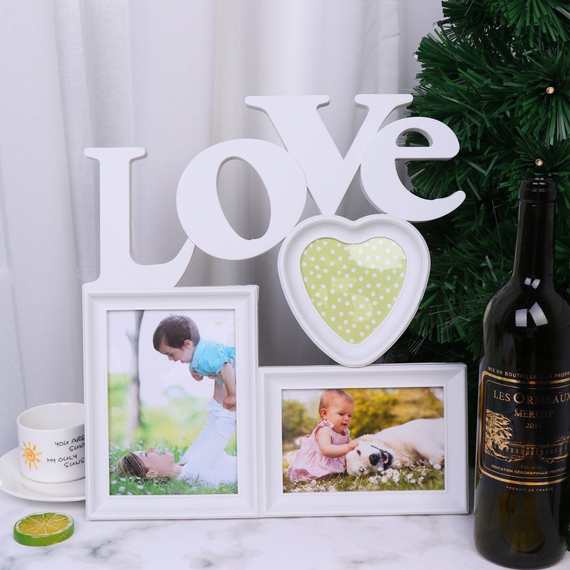 2pcs Photo Frame Love Heart Combination Photo Frame Love Decorative Photo Frame - Image 2